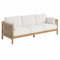 Sofa drewniana z tkaniną trzyosobowa 200cm