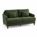 Sofa dwuosobowa z aksamitu zielona 180 cm