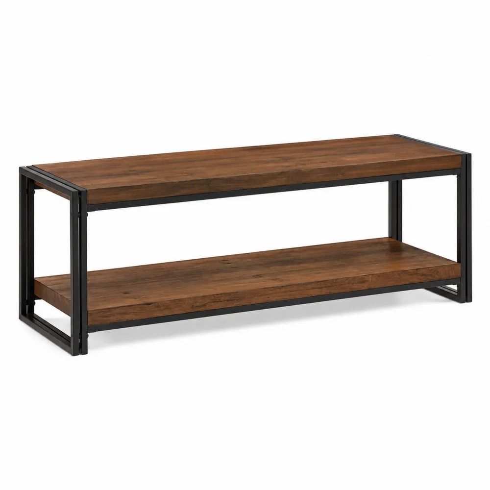 Szafka RTV z drewna dębowego i metalu 120x40x45 cm