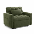 Zielona sofa rozkładana z tkaniny welurowej 100x90x85 cm