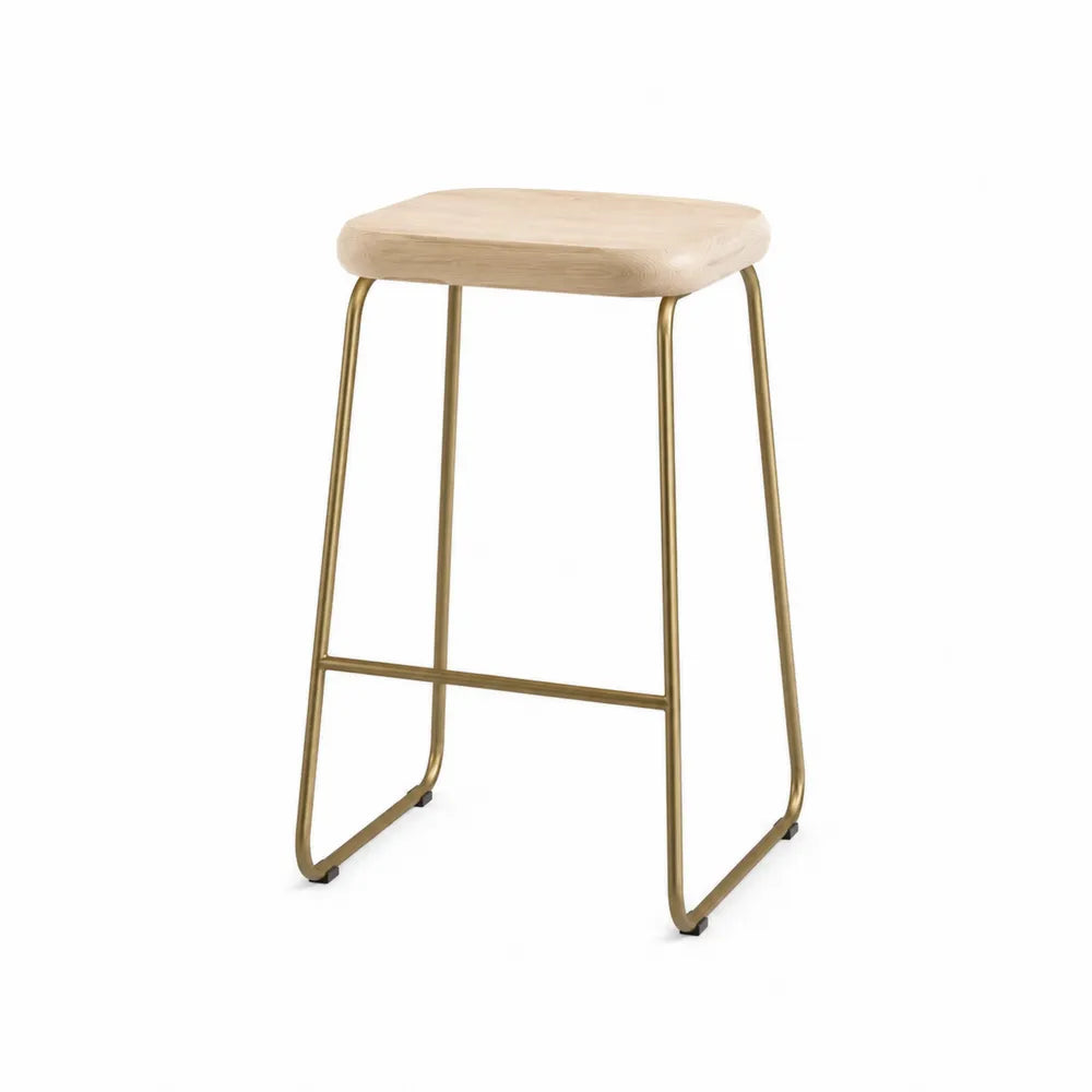 Hoker drewniany z metalowym stelażem, 45x30x65 cm