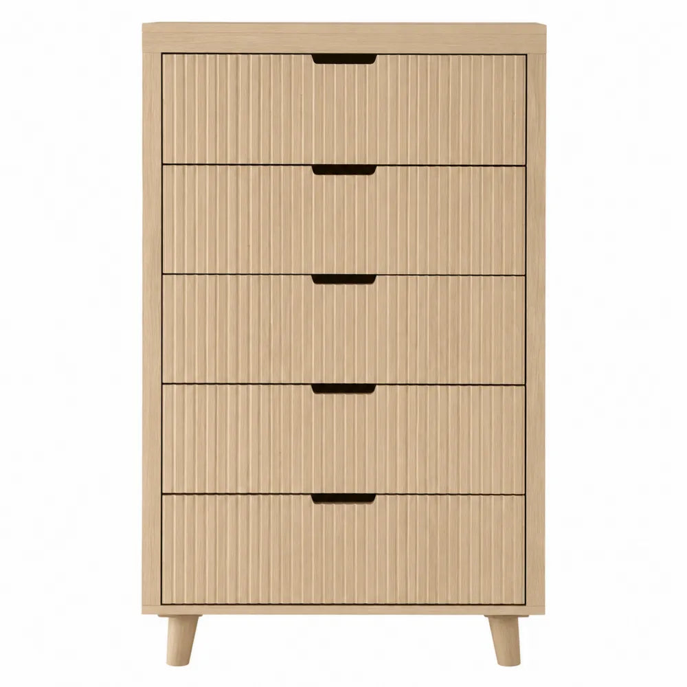 Komoda z 5 szufladami z drewna dębowego