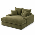 Sofa sztruksowa oliwkowa z poduszkami